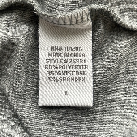 Soft Surroundings Gray Collared Long Sleeve Button Up Shirt. Size Large. - Picture 11 of 12